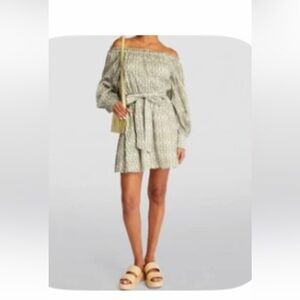 Alice + Olivia Green Smocked Dress
